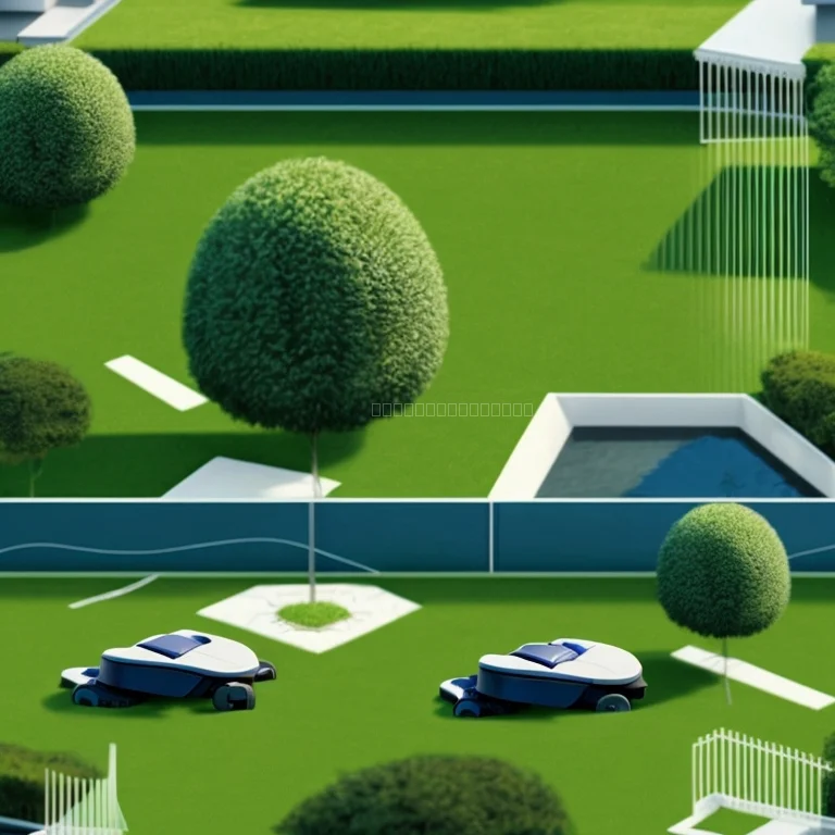 KI Mähroboter in Aktion